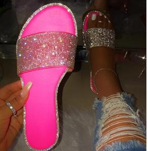 Diamond flat slippers