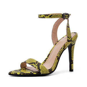 Snake print with stiletto heels