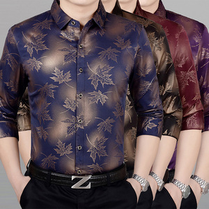 Printed casual shirt with long sleeves