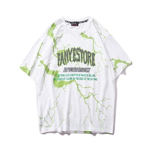 Hipster street venom color print short sleeves