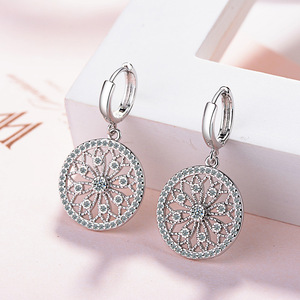 Dream catcher earrings with diamond