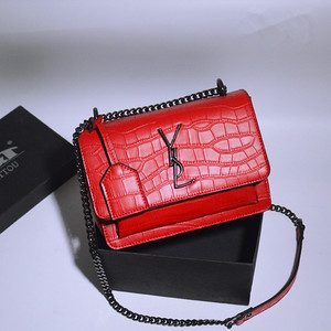 Small square bag with leather cross-body