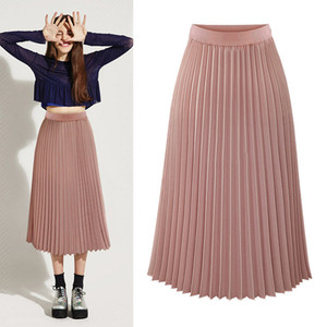 Medium and long chiffon skirt