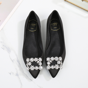 Silk satin flats